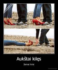 Aukštai kilęs - žemai krisi