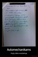 Automechanikams - Anglų kalba nereikalinga