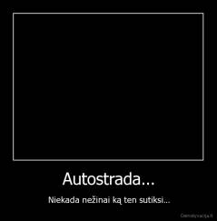 Autostrada... - Niekada nežinai ką ten sutiksi...