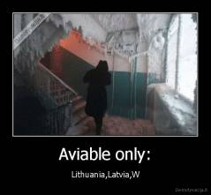 Aviable only: - Lithuania,Latvia,W