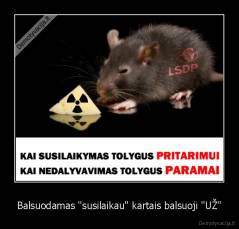 Balsuodamas "susilaikau" kartais balsuoji "UŽ" - 