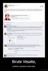 Birute Vėsaite, - sveikinu įsivedus internetą!