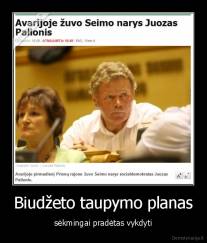 Biudžeto taupymo planas - sėkmingai pradėtas vykdyti