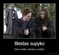 Bleidas supyko - Vienu kvailu vampyru mažiau