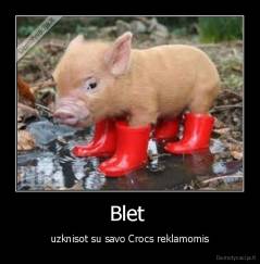 Blet  - uzknisot su savo Crocs reklamomis