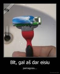 Blt, gal aš dar eisiu - pamiegosiu...