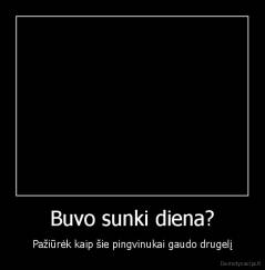 Buvo sunki diena? - Pažiūrėk kaip šie pingvinukai gaudo drugelį