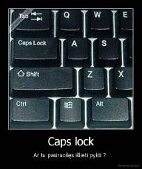 Caps lock - Ar tu pasiruošęs išlieti pykti ? 