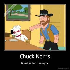 Chuck Norris - Ir viskas tuo pasakyta.