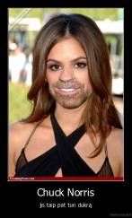 Chuck Norris - jis taip pat turi dukrą