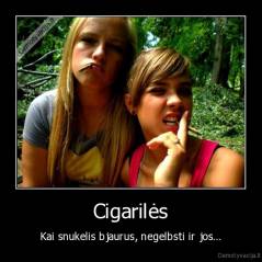 Cigarilės - Kai snukelis bjaurus, negelbsti ir jos...