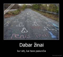 Dabar žinai - kur eiti, kai tave pasiunčia