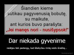 Dar niekada gyvenime - nedėjau tiek pastangų, kad išlaikyčiau rimtą veido išraišką...