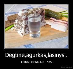 Degtine,agurkas,lasinys.. - TIKRAS MENO KURINYS