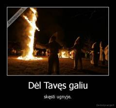 Dėl Tavęs galiu - skęsti ugnyje.