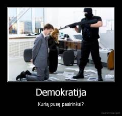 Demokratija - Kurią pusę pasirinksi?