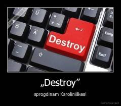 „Destroy” - sprogdinam Karoliniškes!