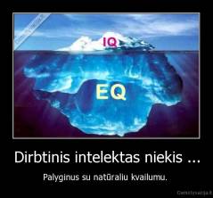 Dirbtinis intelektas niekis ... - Palyginus su natūraliu kvailumu. 