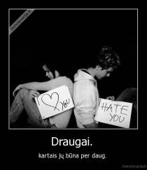 Draugai.  - kartais jų būna per daug. 