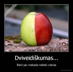 Dviveidiškumas... - Bent jau niekada nelieki vienas