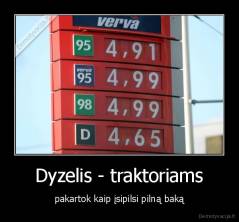 Dyzelis - traktoriams - pakartok kaip įsipilsi pilną baką