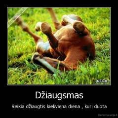 Džiaugsmas - Reikia džiaugtis kiekviena diena , kuri duota