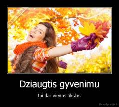 Dziaugtis gyvenimu - tai dar vienas tikslas