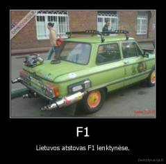 F1 - Lietuvos atstovas F1 lenktynėse.