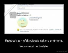 Facebook'as - efektyviausia sekimo priemonė. - Nepasislėpsi net tualete.