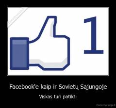 Facebook'e kaip ir Sovietų Sąjungoje - Viskas turi patikti
