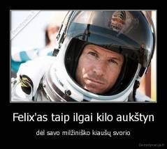 Felix'as taip ilgai kilo aukštyn - dėl savo milžiniško kiaušų svorio