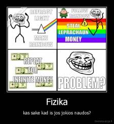 Fizika - kas sake kad is jos jokios naudos?