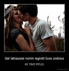 Gal labiausiai norim isgirsti tuos zodzius - AS TAVE MYLIU
