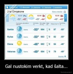 Gal nustokim verkt, kad šalta... - 