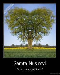 Gamta Mus myli - Bet ar Mes ją mylime...?