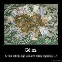 Gėlės. - Ar jau sakiau, kad užaugęs būsiu sodininku ..?