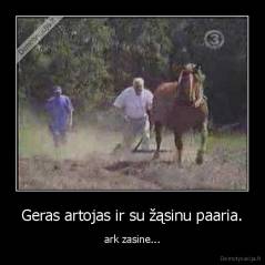Geras artojas ir su žąsinu paaria. - ark zasine...
