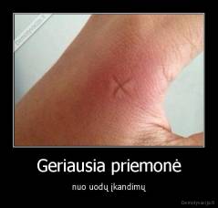 Geriausia priemonė - nuo uodų įkandimų