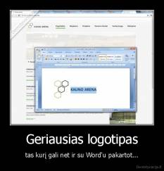 Geriausias logotipas - tas kurį gali net ir su Word'u pakartot...