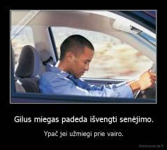 Gilus miegas padeda išvengti senėjimo. - Ypač jei užmiegi prie vairo.