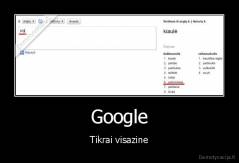Google - Tikrai visazine