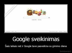 Google sveikinimas - Šiais laikais net ir Google tave pasveikina su gimimo diena