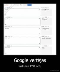 Google vertėjas - trollis nuo 1998 metų