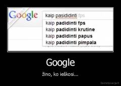 Google - žino, ko ieškosi...