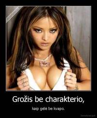 Grožis be charakterio, - kaip gėlė be kvapo.
