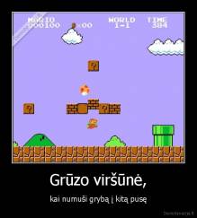 Grūzo viršūnė, - kai numuši grybą į kitą pusę