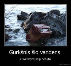 Gurkšnis šio vandens  - ir sveikatos kaip nebūta 