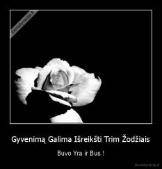 Gyvenimą Galima Išreikšti Trim Žodžiais - Buvo Yra ir Bus !