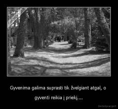 Gyvenima galima suprasti tik žvelgiant atgal, o  - gyventi reikia į priekį....