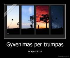 Gyvenimas per trumpas - abejonėms